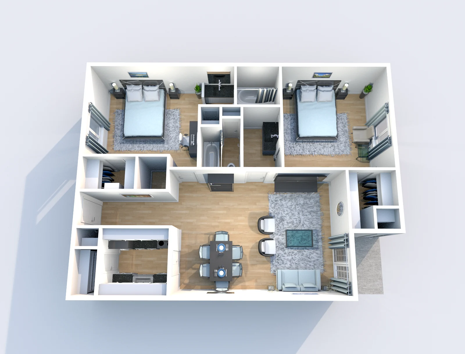 Establishment — floor plan, Plan B1 · 2 bed